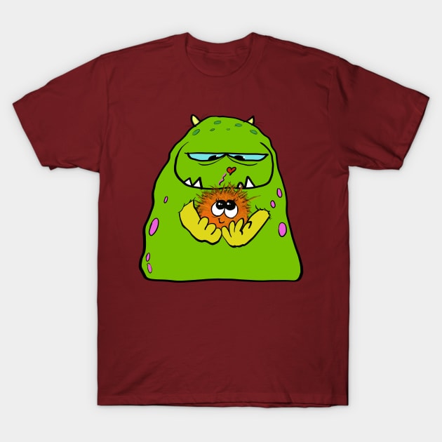 Fuzzy love big monster love T-Shirt by wolfmanjaq